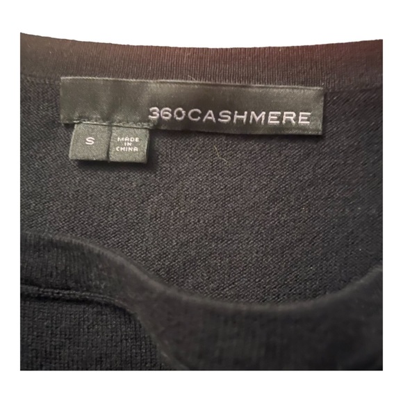 360 Cashmere Cashmere-Blend T-Shirt Dress Black Women's Size Small - Picture 4 of 5